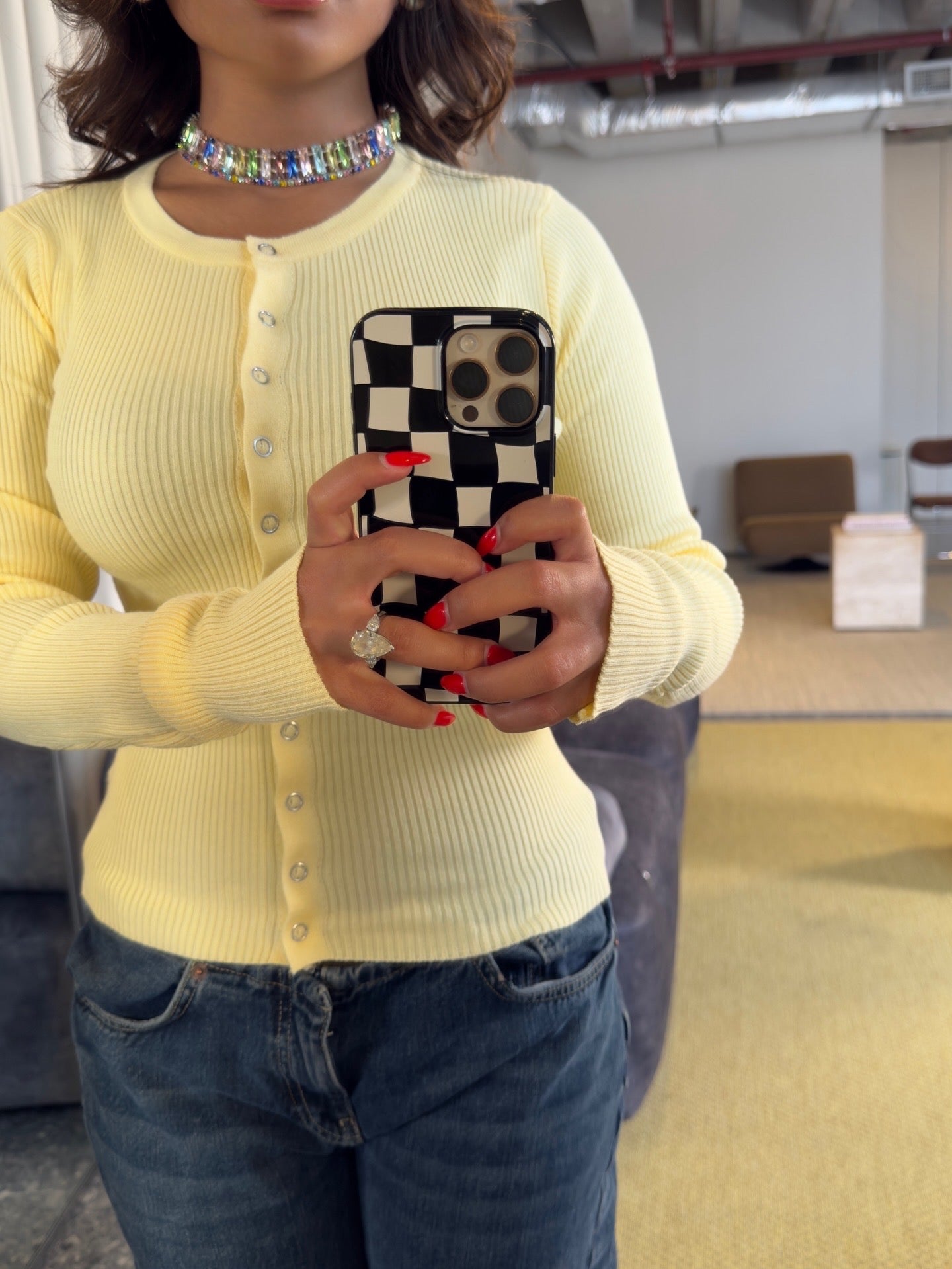 Lemon Knit Top